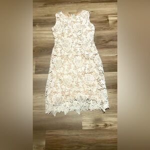 Ryan Michelle Lace Beige Dress